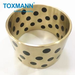 China Oem Machined Custom Precision Cnc Machining Metal Part Graphite Filled Copper Brass Bushing on sale
