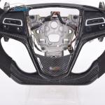 Real Carbon Fiber Leather Sports Cadillac Steering Wheel Stitching 2022 OEM ODM