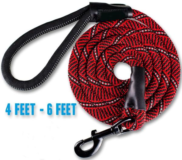 100% Reinforced Nylon Reflective Rope Dog Leash Chew Resistant For Medium Large