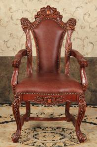 China OEM Design Oval Round Back Royal Throne Chair Oil Paint Surface factory