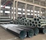 35KV Single / Double Circuits Hot Dip Galvanized Steel Pole For Electric