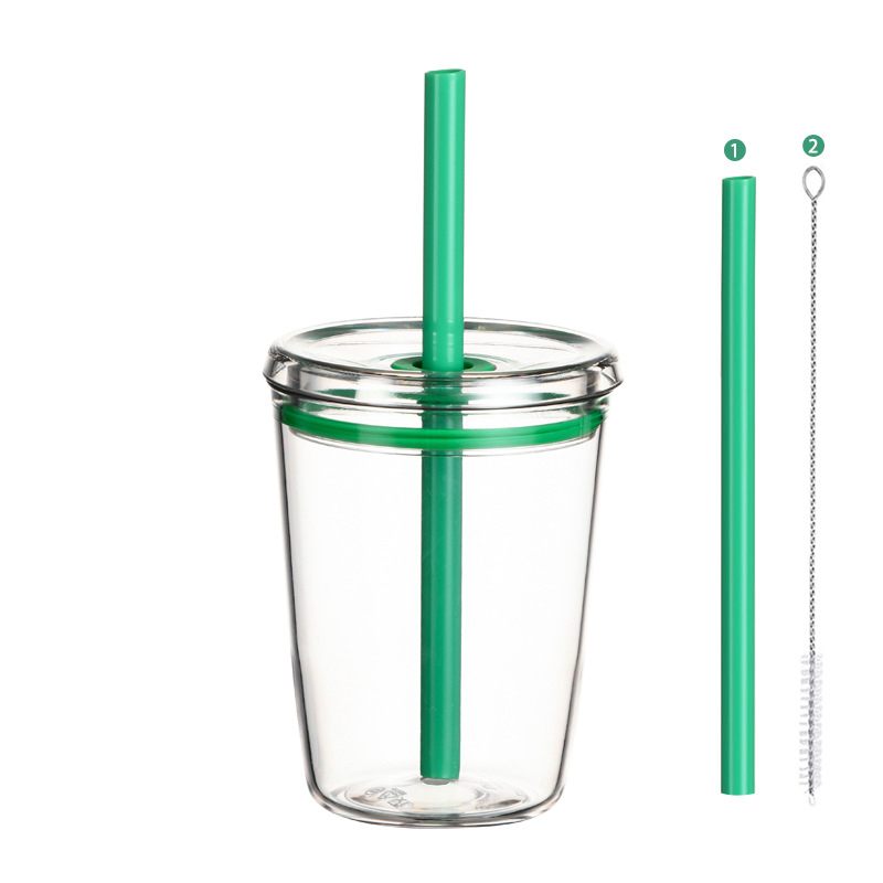 8.5*11.5cm Plastic Straw Cups For Kids Safe and Environmentally Friendly