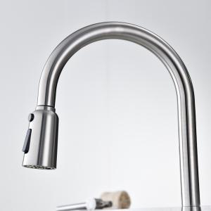 China 18/10 Stainless Steel Single Hole Single Handle Kitchen Faucet CUPC Cartridge factory
