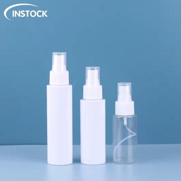 Cosmetic packaging Plastic Spray Bottles 60ml 80ml 100ml Flat Shoulder Empty
