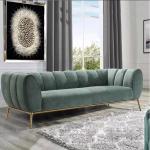 Modern Interior Green Velvet Sofa For Star Hotel Room Reception