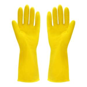 China 32CM Latex Household Glove Cleaning Bowl Unflocked Lining Latex Gloves Chemicals factory