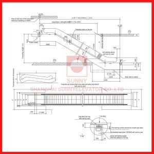 Public Economical Heavy Duty Escalator Traveling Height 1000 - 3000mm