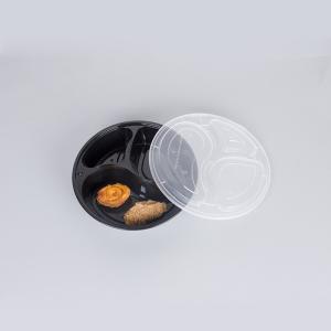 China Biodegradable 22*5.5cm 3 Compartment Disposable Lunch Box factory