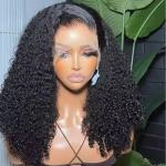 Afro Kinky Curly Lace Front Wig Human Hair 13x4 Transparent Lace Wig Brazilian