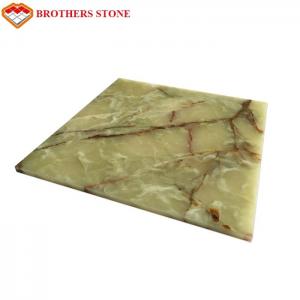 China 2018 light green onyx stone green onyx marble slab price with big size on sale