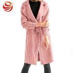 Long Big Lapel Women's Casual Winter Coats , Woolen Overcoat For Ladies