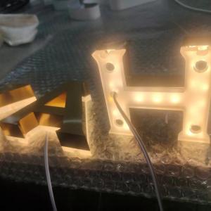 China Popular selling 3d letter LED acrylic stainless steel backlit word factory