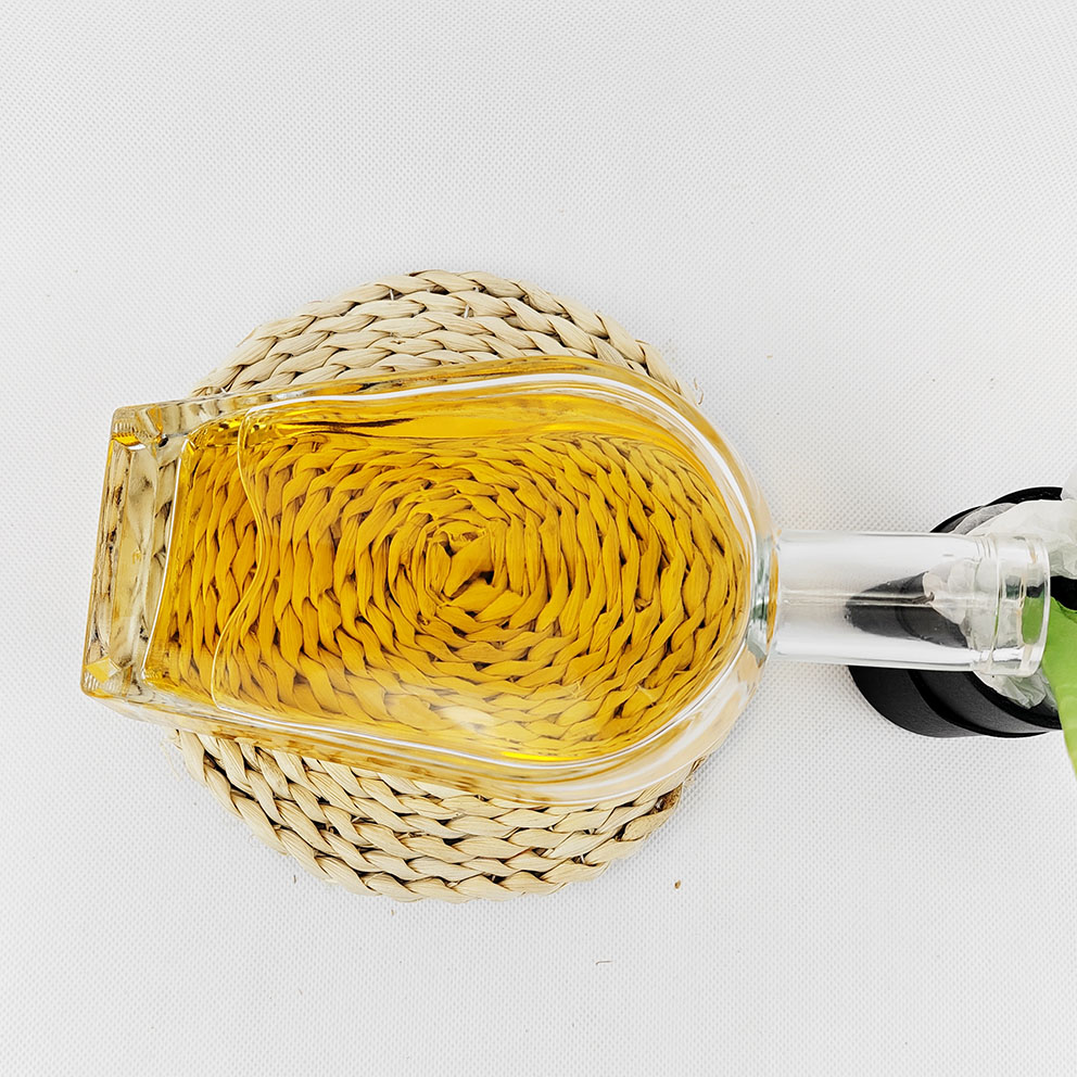 Eco-friendly Glass Body 750ml Glass Wine Bottle with Lid in Unique Design Shape