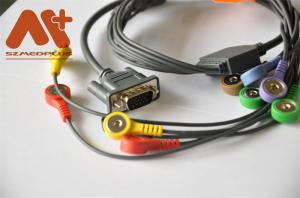 China CE Holter Recorder DMS 300-3A AHA ECG Cable 10 Lead Snap Plug factory