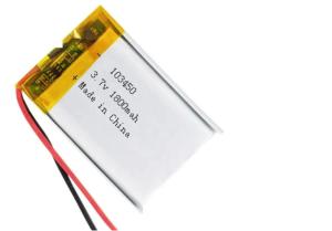 China 1800mah 3.7V Lipo Polymer Lithium Ion Battery Cell , KC Lipo Battery Pack lp103450 factory