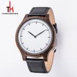 Custom Wood Minimalist Leather Watch Japan Miyota 2035 Movement