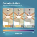 70" 86" High Power Motor Industrial Ceiling Fan with Light Aluminum Blades