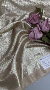 China Gold Color Metallic Lace Fabric For Gowns Luxury Intricate Embroidery Party Dresses factory