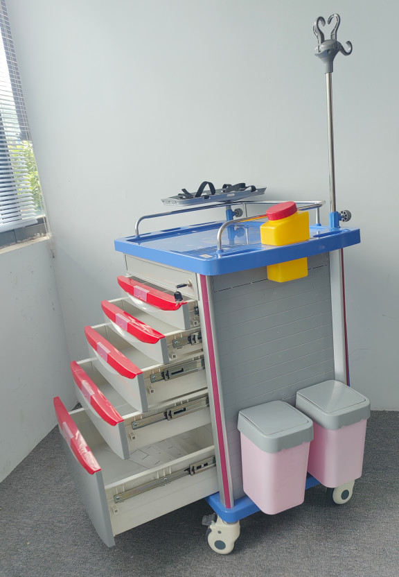 ABS Emergency Medical Equipment Trolley Hospital Medicine Cart Nursing Trolley Hospital Equipment