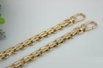 DIY novelty design iron material light gold color 120 mm length bag chain with