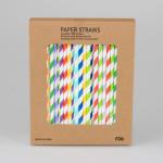 200pcs pack 6mm diameter food safe ink printing spots paper straws compostable