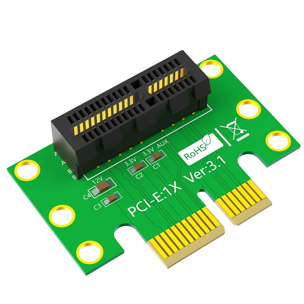 China PCI Express 1X Riser Card 270-Degree Angle 43x23x13mm factory
