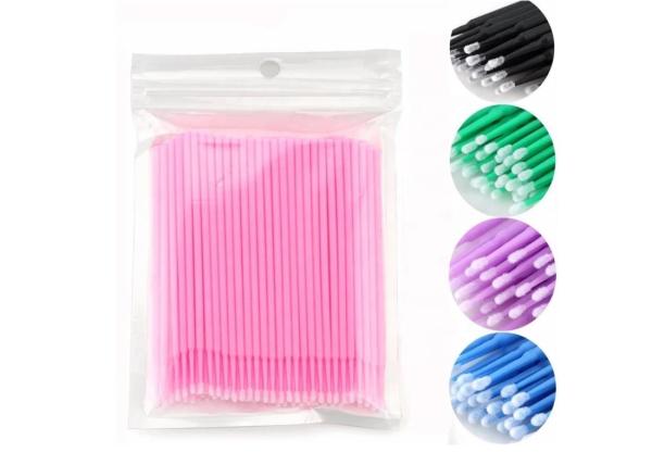 Disposable Cotton Stick Tattoo Eyelash Extension Cleaning Stick Cotton Swab 100