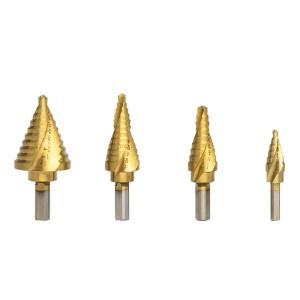 China TIN Coated 13mm HSS Drill Bit Spiral Fluted Step For Wood Drilling factory