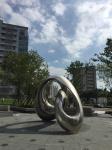Popular Mirror Exterior Stainless Steel Sculpture Garden Ornaments 2.2 Meter