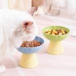 Korean Ice Cream Pet Bowl | Elevated Cat Feeding Dish 13cm | Ergonomic Raised