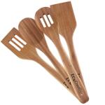 Eco Friendly Bamboo Kitchen Supplies 4 Piece Non Scratch Bamboo Utensil Set