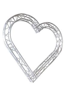 China Lightweight Lighting Truss Dj Stand , Mobile Truss System Heart Shaped factory