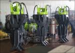 Steel Plate Excavator Rock Grab , 5 Tooth Rotating Grapple For Excavator Komatsu