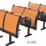 Classic Amphitheater School Meeting Room Chair Metal Frame Plywood Interlocked