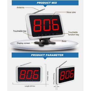 Wireless Digital Queue Management Number Calling System for Restaurant