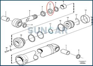 China VOE11005107 VOE 11005107 11005107 Piston Rod Seal For L90E L150E L180F factory