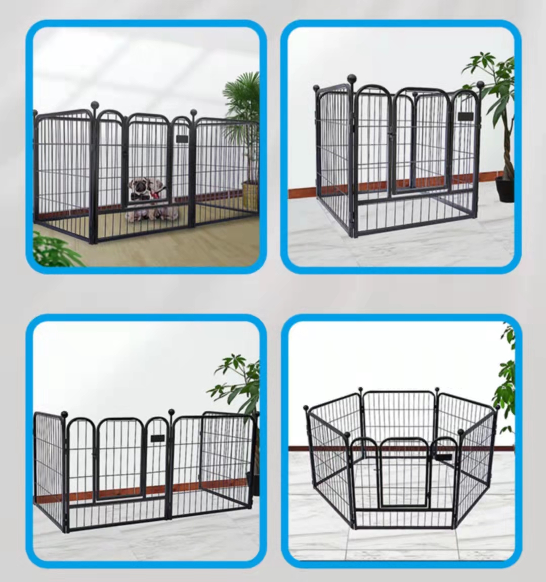 Portable Metal Folding Dog Kennels and Run Fence Panels Perfect for Outdoor Furniture