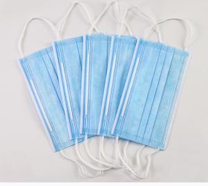 China Non Woven 3 Ply Protective Face Masks , Disposable Dust Anti Pollution Earloop Face Mask factory