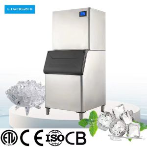 China 200KG Ice Storage Capacity Ice Cube Maker LZ-500 220kg/24Hr Output for Drinks in Bulk factory
