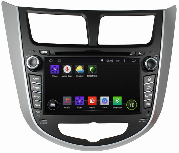Ouchuangbo Auto Multimedia GPS Navigation Hyundai Verna /Accent /Solaris Android 4.4 DVD P