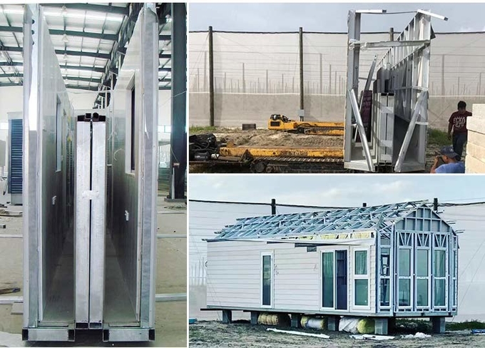 Light Steel Frame Environmentally Friendly Prefab Mobile Homes Quick Assemble
