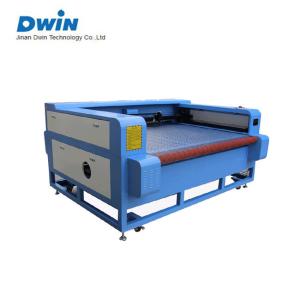 China Auto Feeding 80 Watt Laser Cutting Machine 130W 150W For Roll Fabric Textile Cloth Materials factory