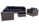 Patio L Shape Synthetic Rattan Weave Outdoor Sofa Set