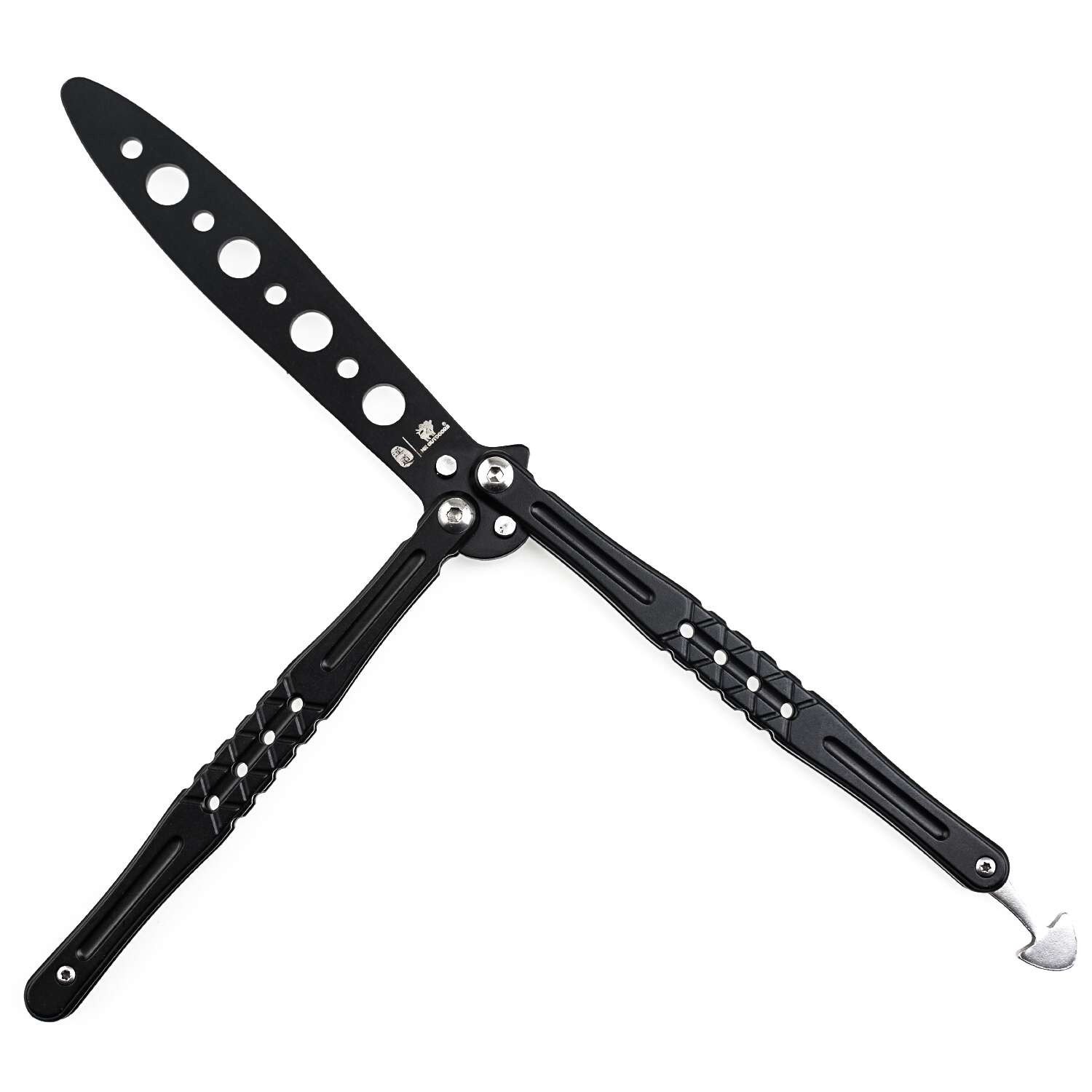 56HRC Sharp Butterfly Knife Dagger Antislip Handle 235mm Length