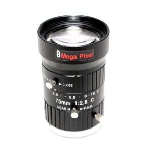 China CCTV C Mount F1.8 1&quot; 8MP 75mm Machine Vision Camera Lenses factory