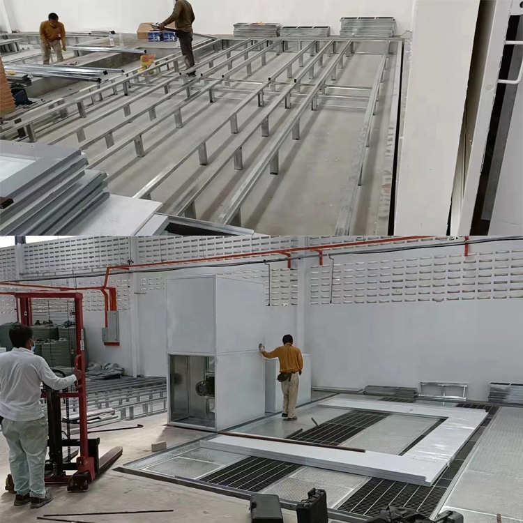 220V Diesel Burner Car Spray Booth With Internal Size 6900*4000*2700mm