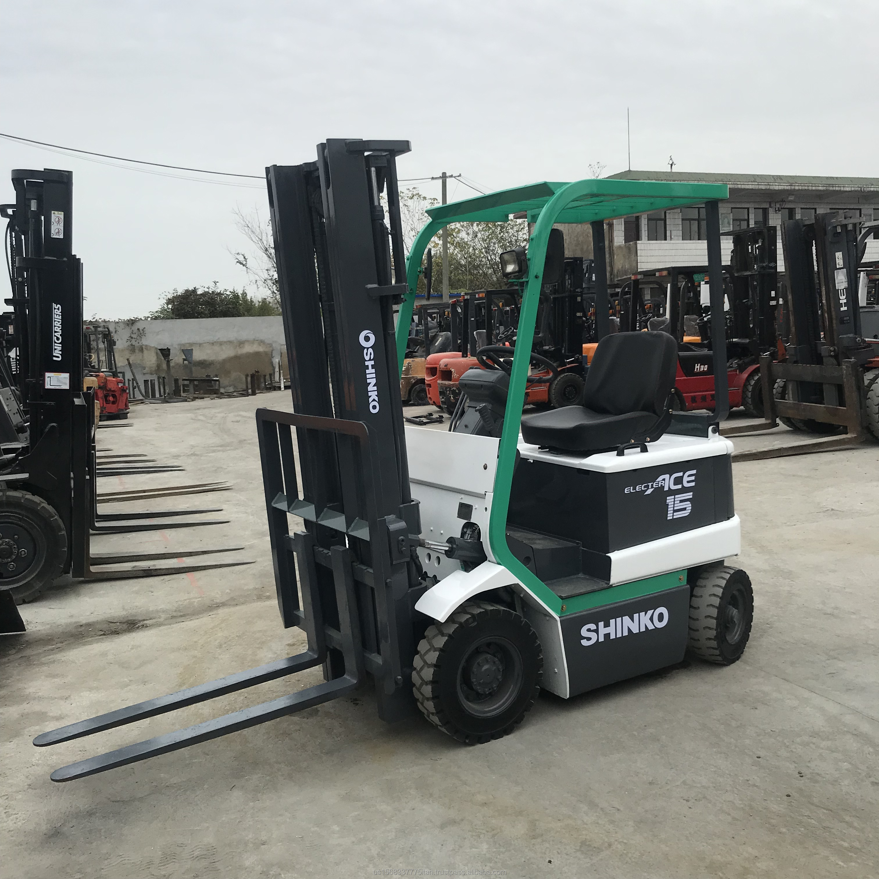 SHINKO 15 Electric Forklift for Building Material Shops Original Top Performance