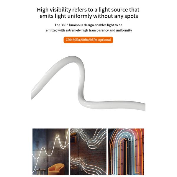 IP67 Circular Silicone Neon LED Flex 360° SMD2835 LED Neon Flexible Strip Light