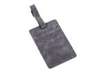 Grey Genuine Leather Tag Rectangle Pu Leather Luggage Tag Souvenir Gift