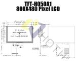IC 7262 Color TFT Touch Display Screen Multipurpose 5.0 Inch 800x480 Dots TFT
